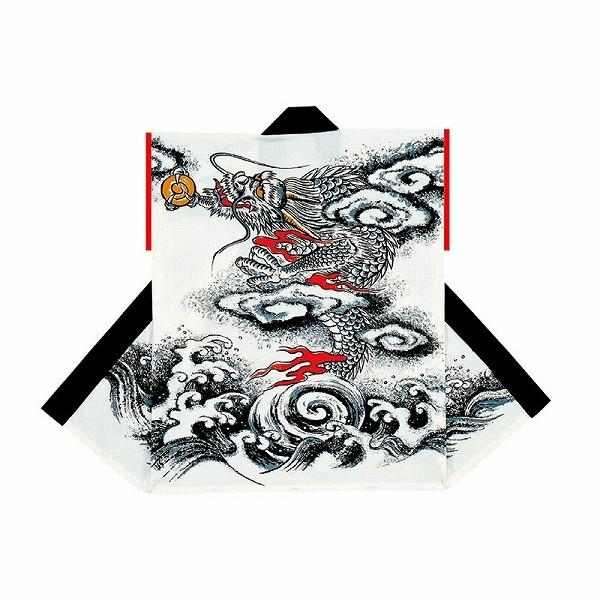 袖無し 法被 半纏 半被 半天 袢天 (白) 綿100% 龍柄 お祭り 太鼓衣装 大祭 祭禮 イベント 夏祭り 秋祭り まつり はんてん はっぴ ハッピ 男女兼用 (60427)