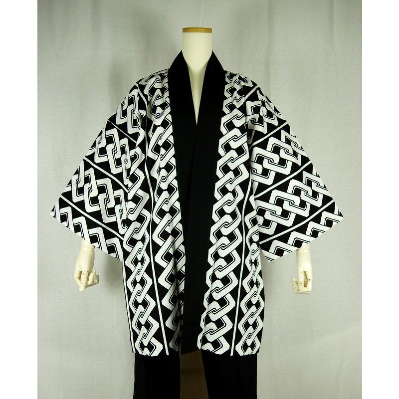 法被 半纏 半被 半天 袢天 (白/黒) 綿100% 吉原つなぎ地紋に祭 祭り