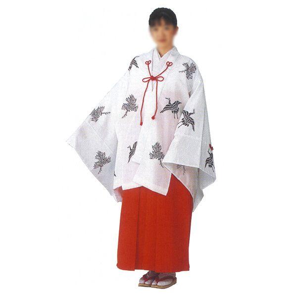 秋田店 千早(柄有) 神社 巫女 衣装 神官 着物 神楽 - sisben