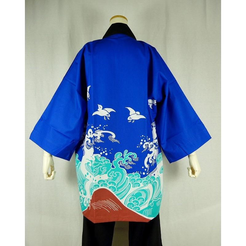 絶品 法被 半纏 半被 半天 袢天 青 綿100 祭文字に三つ巴 祭り 衣装 大祭 祭禮 神輿 イベント 夏祭り 秋祭り まつり はんてん ハッピ 男女兼用 Materialworldblog Com