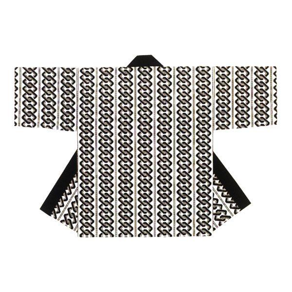 法被 半纏 半被 半天 袢天 (白/黒) 綿100% 吉原つなぎ地紋 祭り 衣装 大祭 祭禮 神輿 イベント 夏祭り 秋祭り まつり はんてん ハッピ 男女兼用