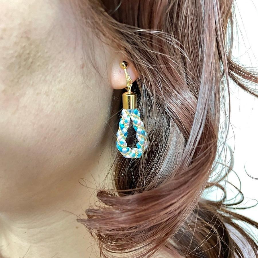 くみひもイヤリング 八つ組 レディース 綺麗 可愛い 軽い カラーが選べる 国産 伊賀 手作り 日本製 Earing Yatugumi くみひも平井 通販 Yahoo ショッピング