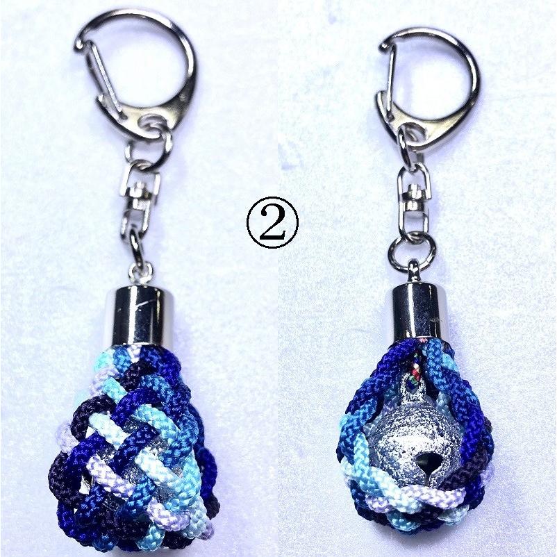 お守(厄除)キーホルダー 七つ編み(銀) 組紐 手作り ハンドメイド 国産