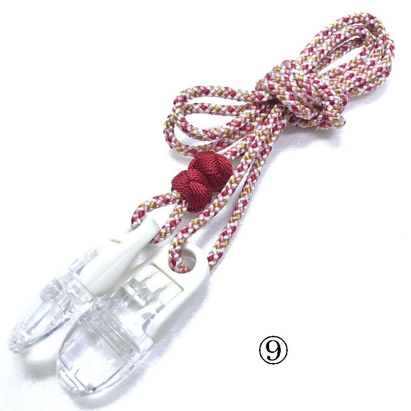 くみひも商品　ナフキンクリップ　袂留め　ハンカチ留め　ひざ掛け留め　帽子クリップ　正絹　シルク　silk　長さ調節できる　綺麗　カラフル |  | 12