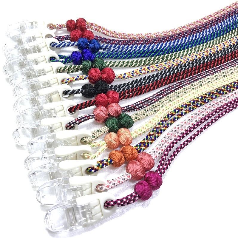 くみひも商品　ナフキンクリップ　袂留め　ハンカチ留め　ひざ掛け留め　帽子クリップ　正絹　シルク　silk　長さ調節できる　綺麗　カラフル |  | 19