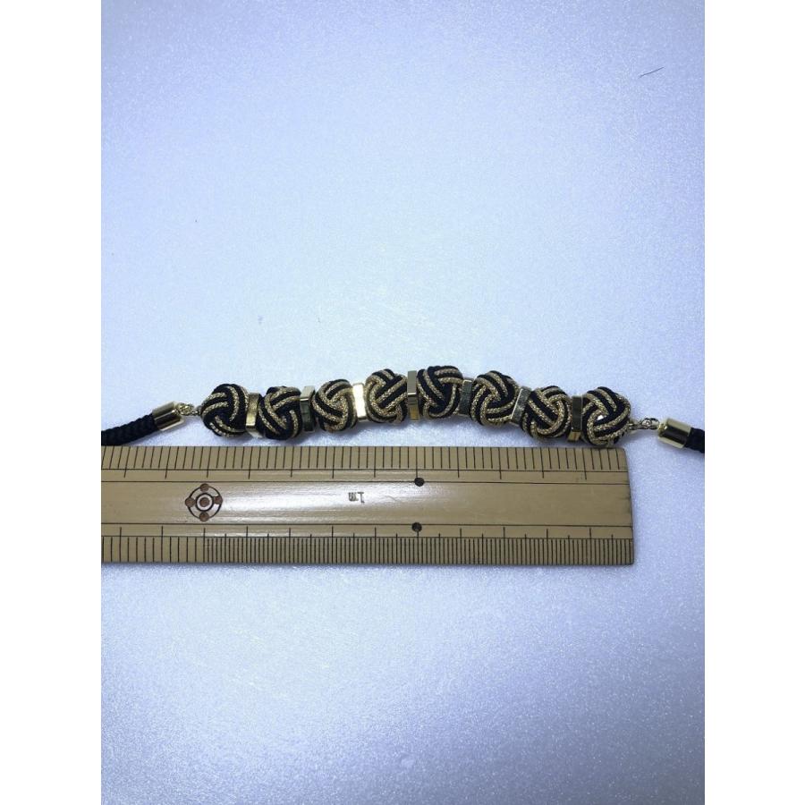 くみひもネックレス モンキー 黒金 黒銀 レディース 綺麗 可愛い 軽い 