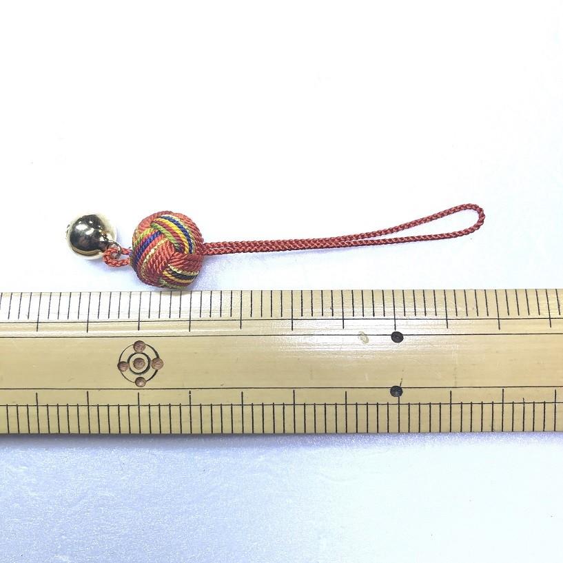 お守(厄除)根付・ストラップ 虹「金」 組紐 手作り ハンドメイド 国産