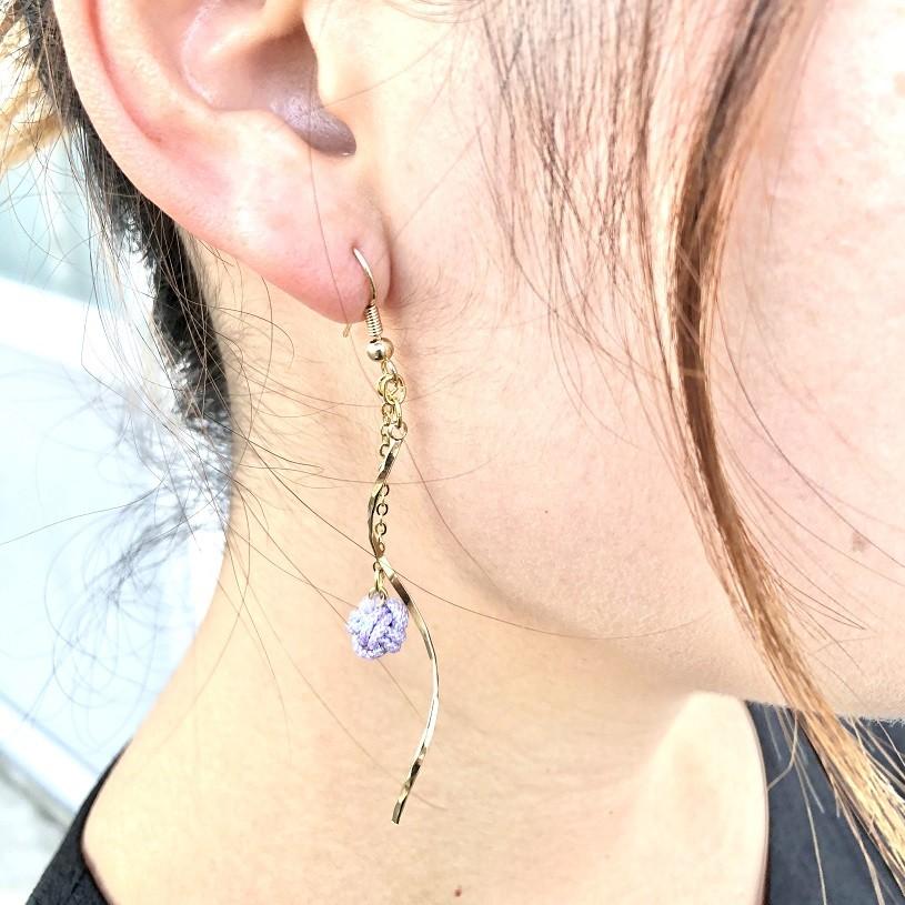 くみひもフックピアス　オーロラあわじ結び　No.３　１２色　レディース　綺麗　可愛い　軽い　国産　伊賀　手作り　日本製　カラーが選べる |  | 06