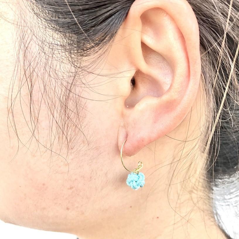 くみひもピアス　オーロラあわじ結び　No.６　１２色　レディース　綺麗　可愛い　軽い　国産　伊賀　手作り　日本製　カラーが選べる |  | 06