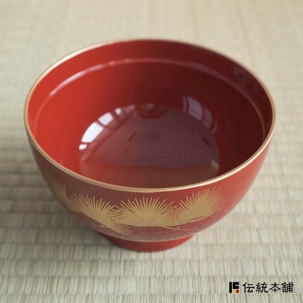 大名雑煮椀 飛翔 赤渕金 溜渕金 セット 蓋付き ( 初任給 プレゼント 母