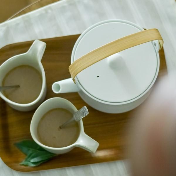 S＆B Tea Pot White 1個 ( 1616 / arita japan 退職祝い 定年 ホワイト ティーポット 紅茶ポット ハーブティーポット 大容量 有田焼 結婚 出産 内祝い )の画像