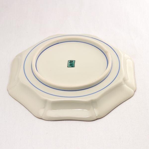 九谷焼 八角皿 石畳の図 5.5号 ペア ( 退職祝い 定年 セット おつまみ