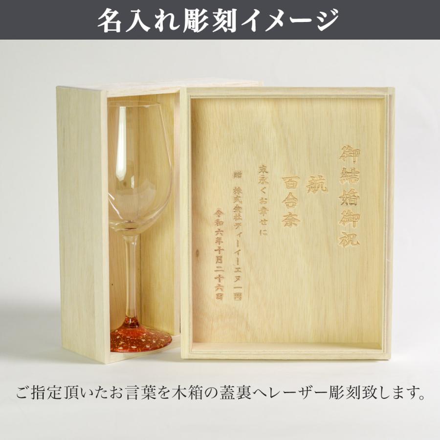 ワイングラス 銀河 ペア 木箱入り 蓋裏レーザー名入れ彫刻料込み