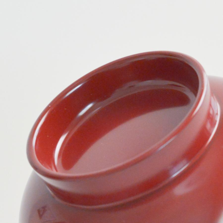 端反小丼 古代朱 食洗機対応 5個セット ( 退職祝い 定年 どんぶり 食器