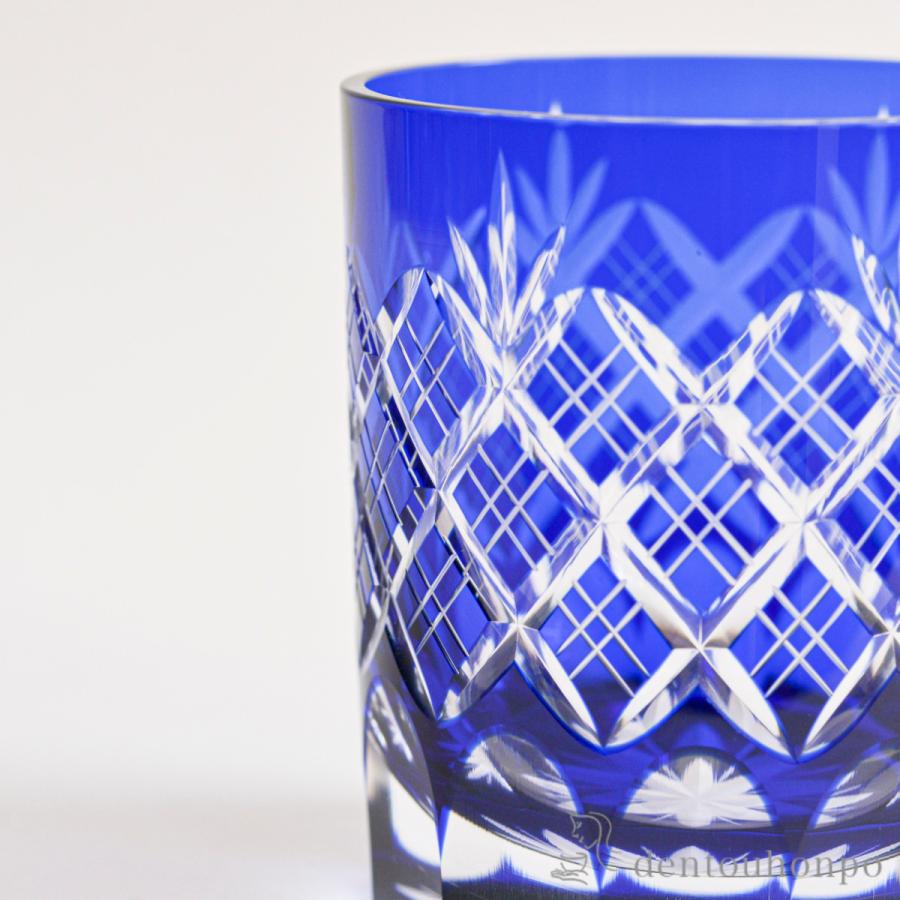 江戸切子 重ね矢来菊底 オールド ペア ( 田島硝子 あすつく 木箱名入れ