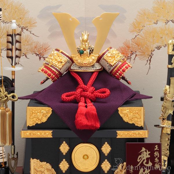 久月 名入れ木札無料 五月人形 コンパクト兜 平飾り 明秀 幅 50cm ( 久