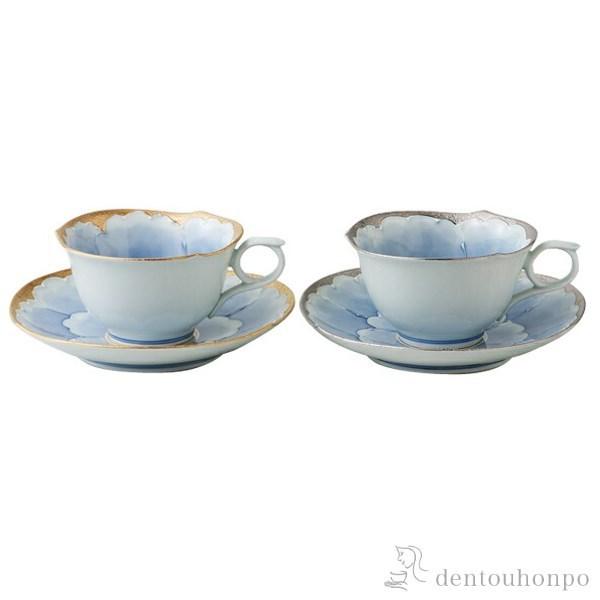 コーヒー碗皿 プラチナ牡丹 カップ＆ソーサーペアセット ( 初任給 プレゼント 母の日 セット ソーサー ティーカップ 美味しい おすすめ セット 波佐見焼 )