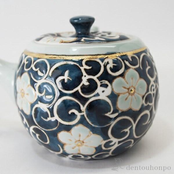 急須茶器揃 唐草桔梗 湯呑5客・急須1個セット ( あすつく 退職祝い