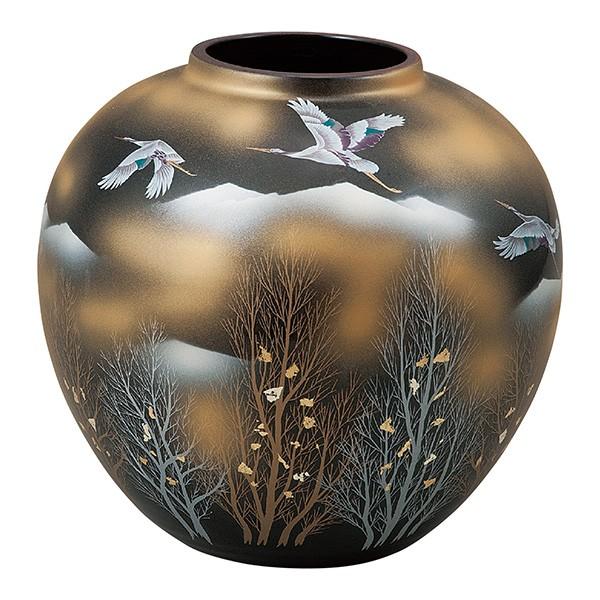 九谷焼 花瓶 金雲木立 7号 ( 木箱名入れ有料 木札名入れ有料 父の日 プレゼント 初任給 花器 フラワーベース インテリア 陶器 日本のお土産 九谷焼 周年 )