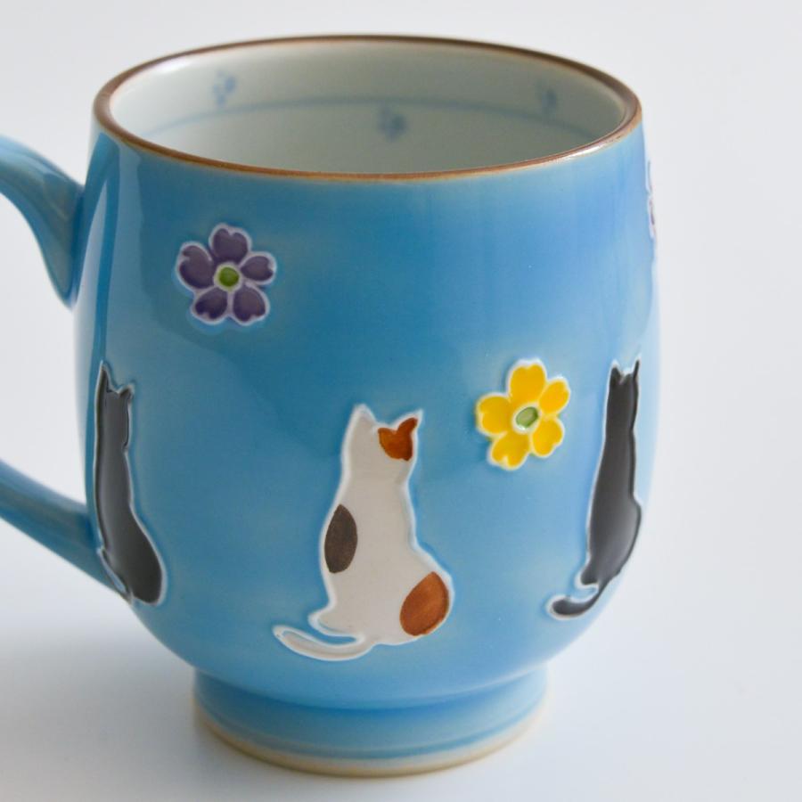 ペアマグカップ 交趾花ねこ ( 退職祝い 定年 プレゼント デザイン マグ