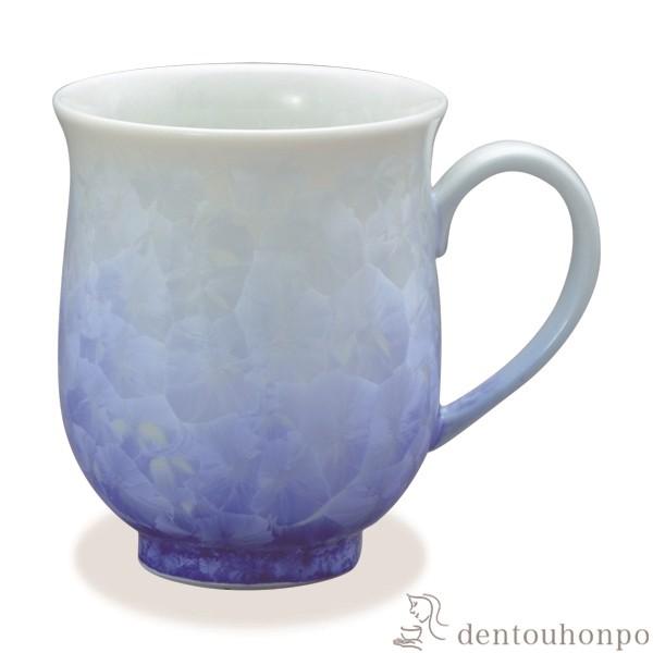 マグカップ 花結晶 白地青 名入れ有料 父の日 プレゼント 初任給 プレゼント 祖父母 プレゼント デザイン マグ オリジナル タンブラー 清水焼 京焼 結婚 Kmk0628 伝統本舗 通販 Yahoo ショッピング