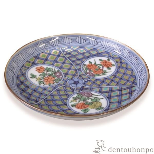 四寸皿 色絵丸紋草花 ( 名入れ有料 初任給 プレゼント 母の日 プレート 醤油皿 豆皿 和食 洋食 清水焼 京焼 結婚 出産 内祝い 引き出物 )
