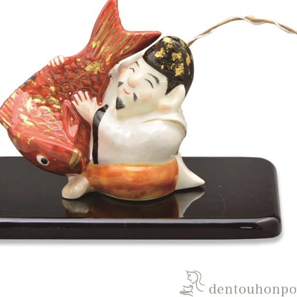 置物 えびす鯛 台付 ( 名入れ有料 退職祝い 定年 恵比寿 大黒 宝船