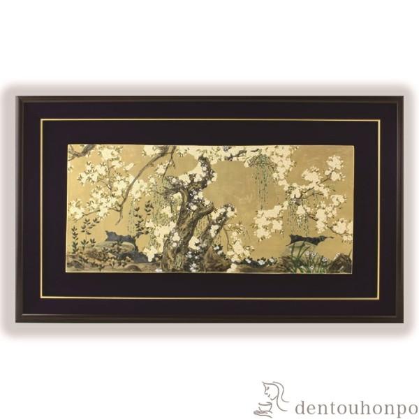陶額 久蔵写し櫻図 ( 名入れ有料 置物 額飾り 陶板 陶板画 法人