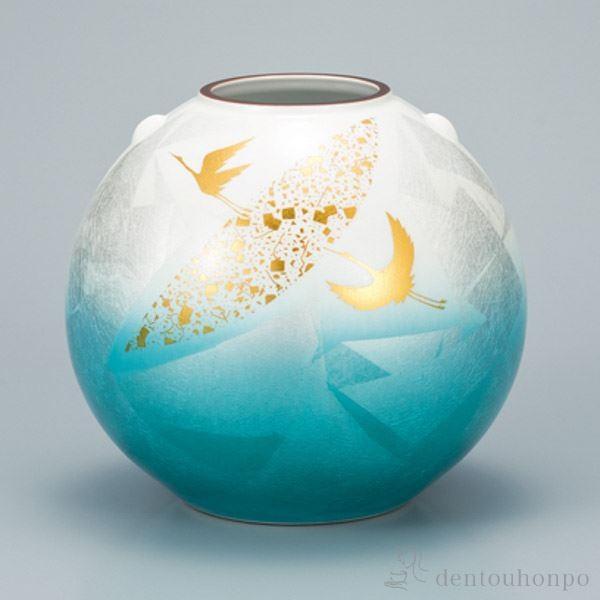 激安の 九谷焼 花瓶 金月鶴 7号 木箱名入れ可 木札名入れ可 父の日 ギフト 初任給 プレゼント 祖父母 ガラス フラワーベース 花器 一輪挿し 数量限定 Www Jolimmo Ch