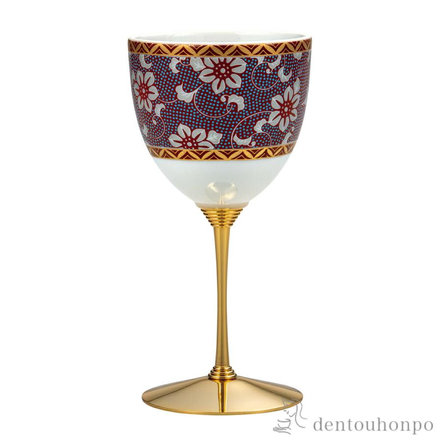 未使用 九谷焼 ワイングラス ワインカップ 2客セット 酒器 グラス 伝統工芸 美術品・アンティーク・コレクション 未使用 九谷焼 ワイングラス