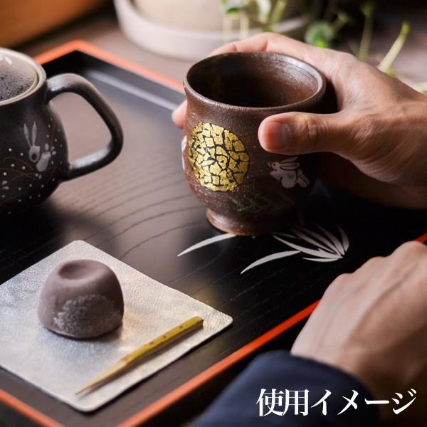 九谷焼 夫婦茶碗 夫婦湯呑 月見うさぎ セット 金箔付き ( 母の日 九谷焼 夫婦茶碗 夫婦湯呑 月見うさぎ セット 金箔付き ( 母の日