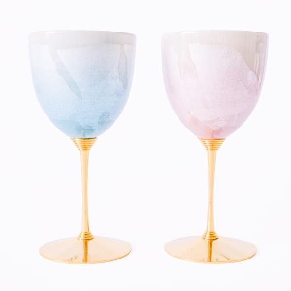九谷焼 ワインカップ cheri ペア ( 木箱名入れ有料 母の日 九谷焼 ワインカップ cheri ペア ( 木箱名入れ有料 母の日