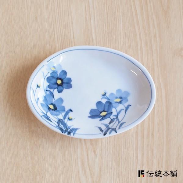 九谷焼 楕円皿揃 お花畑 5号 5枚セット ( 退職祝い 定年 セット