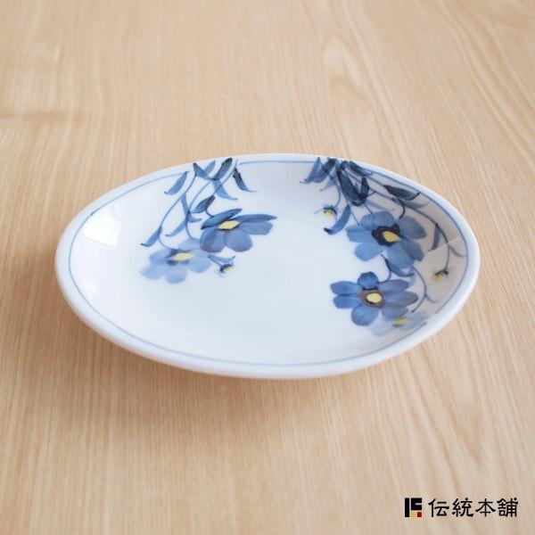 九谷焼 楕円皿揃 お花畑 5号 5枚セット ( 退職祝い 定年 セット