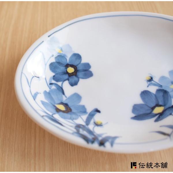 九谷焼 楕円皿揃 お花畑 5号 5枚セット ( 退職祝い 定年 セット