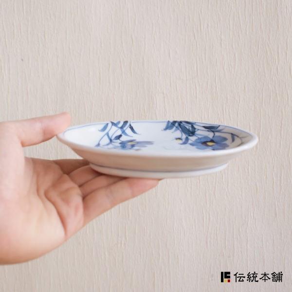 九谷焼 楕円皿揃 お花畑 5号 5枚セット ( 退職祝い 定年 セット