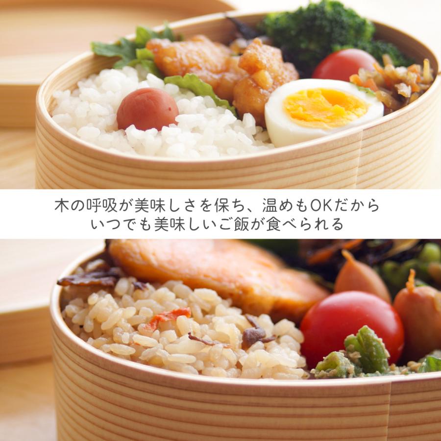 木製 曲げわっぱ 弁当箱 レンジ対応・食洗機対応 Okome no otomo SS