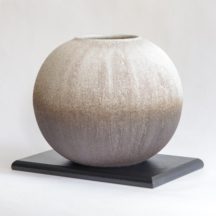 野口稔作 信楽焼 砧 花入 共箱 花瓶 【公式通販】