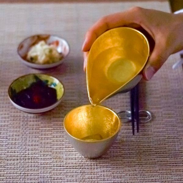 能作 ぐい呑 金箔 2個セット ( あすつく 名入れ有料 退職祝い 定年