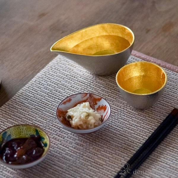 能作 ぐい呑 金箔 2個セット ( あすつく 名入れ有料 退職祝い 定年