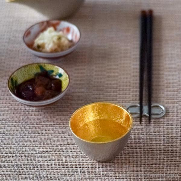 能作 ぐい呑 金箔 2個セット ( あすつく 名入れ有料 父の日 プレゼント