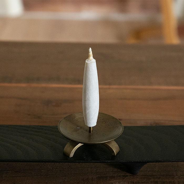 灯立 三脚（みつあし） 金茶 桐箱入り ( 能作 木箱名入れ有料 退職祝い