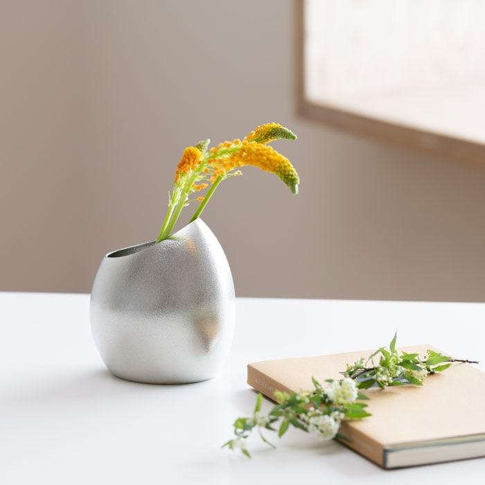 花瓶 まゆ L ( 能作 退職祝い 定年 ガラス フラワーベース 花器