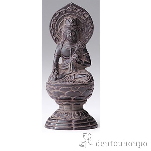 仏像 虚空蔵菩薩 選べる3色／古美金／古美青銅／古美茶 7cm ( 木札名