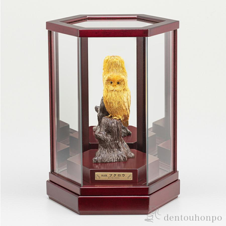 純金 フクロウ F 40g ( 光則（金工芸） 木札名入れ有料 高級