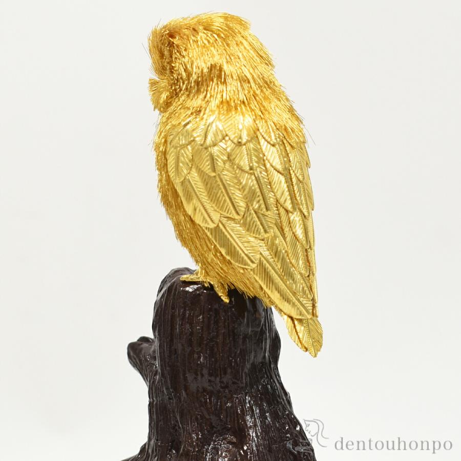 純金 フクロウ F 40g ( 光則（金工芸） 木札名入れ有料 高級