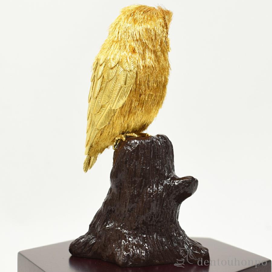 純金 フクロウ F 40g ( 光則（金工芸） 木札名入れ有料 高級