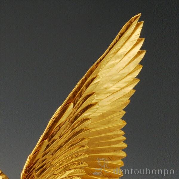 純金 白鷹 B 600g ( 光則（金工芸） 木札名入れ有料 高級 コレクション