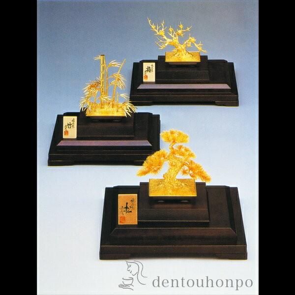 純金 盆栽 梅 A 3号・100g ( 光則（金工芸） 木札名入れ有料 高級