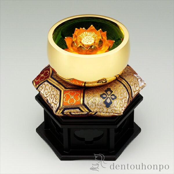 純金 蓮飾り 2寸・40g ( 光則（金工芸） 木札名入れ有料 お寺 仏壇